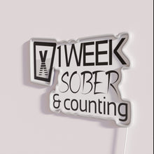 Charger l'image dans la galerie, Motivational One Week Sobriety Anniversary Neon Sign for Personal Growth Journey