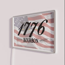 Charger l'image dans la galerie, Vibrant 1776 Bourbon brand logo in full color LED glow