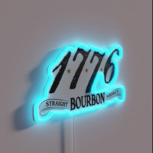 Charger l'image dans la galerie, Vintage Inspired 1776 Bourbon Logo Illuminated Neon Bar Sign Decoration.