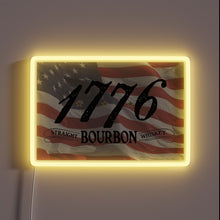 Charger l'image dans la galerie, Vibrant RGB Neon Sign Featuring the Iconic 1776 Bourbon Logo