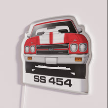 Charger l'image dans la galerie, Vintage Car Enthusiast Decor, Retro 70s Style Chevrolet Chevelle Sign