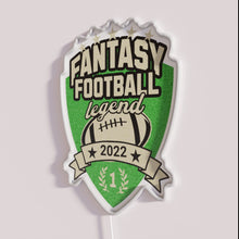 Charger l'image dans la galerie, Neon Fantasy Football Championship Sign, Legend's Home Office Decor Must-Have