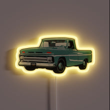 Charger l'image dans la galerie, Vintage style 1966 Ford F-150 truck LED acrylic display sign.