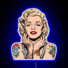 Charger l'image dans la galerie, Marilyn Monroe With Tattoos RGB neon sign