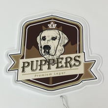 Charger l'image dans la galerie, A glowing Puppers Officially Wayne's Favourite Beer RGB neon sign