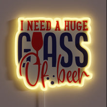 Charger l'image dans la galerie, Eye-catching RGB LED Sign: A Giant Glass of Cold Beer
