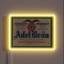Charger l'image dans la galerie, Neon RGB Sign Displaying Icy Colors of German Beer Adel Brau