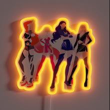 Charger l'image dans la galerie, Elegant Aespa logo in vibrant RGB neon light display.