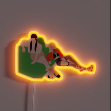 Charger l'image dans la galerie, Aespa Group's Giselle and Ae Icons in Colorful Neon Sign.