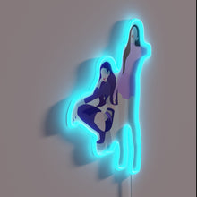 Charger l'image dans la galerie, Aesthetic K-Pop inspired neon sign featuring Aespa's Karina as black mamba