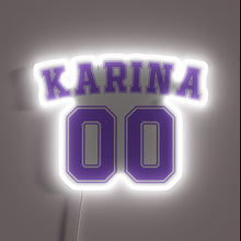 Charger l'image dans la galerie, Neon K-POP inspired varsity letter sign with vibrant multicolor LED.