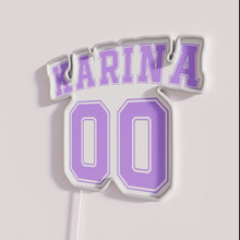 Charger l'image dans la galerie, Neon Aespa Karina Varsity LED Sign for Fandom Decoration Enthusiasts