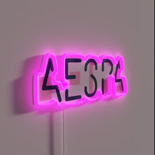 Charger l'image dans la galerie, Aespa minimalist neon sign with vibrant RGB color display