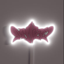 Charger l'image dans la galerie, Aespa's vibrant pink neon logo shines brightly in the darkness