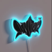 Charger l'image dans la galerie, Aesthetic Aespa logo in vibrant, full color neon lighting design