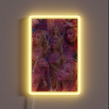 Charger l'image dans la galerie, RGB Neon Sign featuring Aespa's Iconic Winter Collage Design
