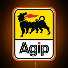 Charger l'image dans la galerie, AGIP Lubricants Logo 1968 1998 RGB neon sign orange