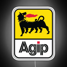 Charger l'image dans la galerie, AGIP Lubricants Logo 1968 1998 RGB neon sign white