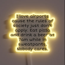 Charger l'image dans la galerie, Colorful neon sign bringing airport vibes to your home space