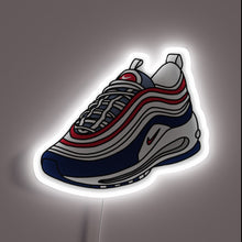 Charger l'image dans la galerie, Patriot kicks that shine — this USA-themed AM97 neon sign brings the heat with every red, white, and blue ripple.