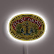 Charger l'image dans la galerie, Anchor Steam Beer neon sign with white LED border