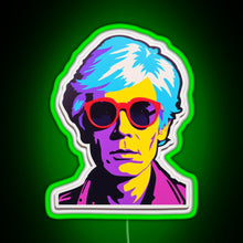Charger l'image dans la galerie, Andy Warhol Persona RGB neon sign green