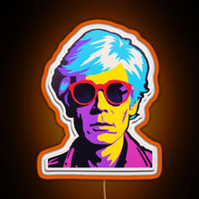 Charger l'image dans la galerie, Andy Warhol Persona RGB neon sign orange