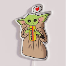 Charger l'image dans la galerie, Customizable RGB neon sign with cute baby Medalla design.