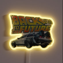 Charger l'image dans la galerie, Back to the Future neon sign – retro sci-fi glow with iconic DeLorean style.