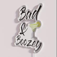 Charger l'image dans la galerie, Vibrant Neon Bar Sign with Bad and Boozy RGB Lighting