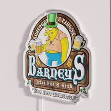 Charger l'image dans la galerie, Barney's Authentic Irish Pub Neon Sign, Vibrant RGB Color Lighting
