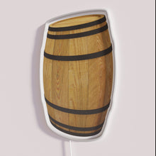 Charger l'image dans la galerie, RGB Neon Sign with Wooden Barrel Design for Wine Beer Bars