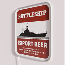 Charger l'image dans la galerie, Bright Retro Styled Battleship Export Beer Sign with RGB Neon Lighting