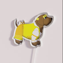 Charger l'image dans la galerie, Colorful Bavarian-inspired retro styled decorative illuminated neon sign featuring puppy