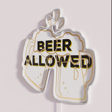 Charger l'image dans la galerie, Eye-catching neon beer allowed wall decor with colorful RGB accents