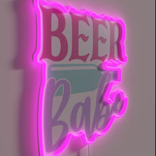 Charger l'image dans la galerie, Vibrant Neon Sign Featuring Fun and Colorful Beer Themed Artwork
