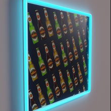 Charger l'image dans la galerie, Vibrant RGB neon bar sign features colorful beer bottle design.