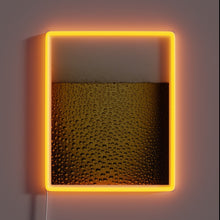 Charger l'image dans la galerie, Colorful beer bubbles glow in bright RGB neon sign design.