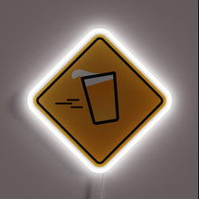 Charger l'image dans la galerie, Vibrant LED beer crossing sign with customizable colorful illumination effects