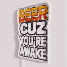 Charger l'image dans la galerie, Vibrant Neon Bar Decorative Sign for Beer Lover's Humorous ASCII Art