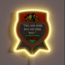 Charger l'image dans la galerie, Vibrant RGB LED lighted sign for your beer enthusiast's party.
