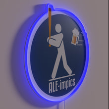 Charger l'image dans la galerie, Neon lit beer festival decor with colorful ale olympic graphics