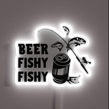 Charger l'image dans la galerie, Fun Neon Beer Sign with Fishy Humor and Colorful Accents