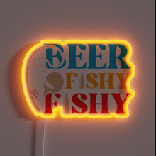 Charger l'image dans la galerie, Eye-catching Neon Sign Illuminates Your Space with Fishtastic Beer Hues