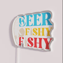 Charger l'image dans la galerie, Vibrant RGB Neon Sign Reading 'Beer Fishy Fishy' Perfect Bar Decor Gift