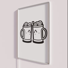 Charger l'image dans la galerie, Colorful neon bar decoration with beer glasses and vibrant lights