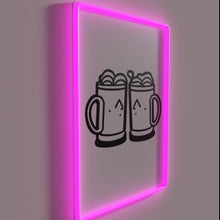 Charger l'image dans la galerie, Neon Beer Glasses Sign with Vibrant RGB LED Illumination Design