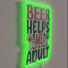 Charger l'image dans la galerie, Retro neon sign that pokes fun at adult responsibilities humorously