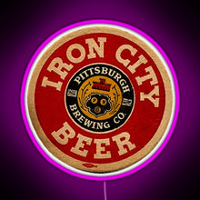 Charger l'image dans la galerie, Beer Irons City RGB neon sign  pink