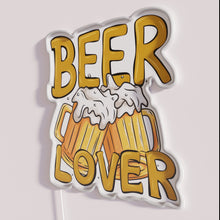 Charger l'image dans la galerie, Neon beer lover bar decor with colorful RGB LED lighting